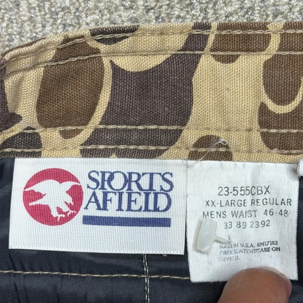 Sports Afield Vintage Insulated Camo Hunting Pants Mens 46-48 Made in USA